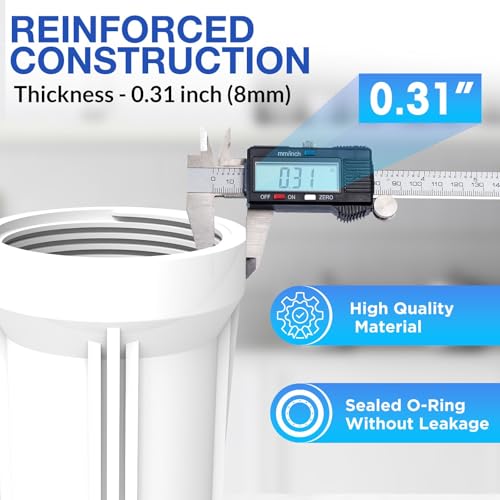 SimPure Whole House Water Filter Housing, 10" Sediment Filter - size: 1 Count (Pack of 1), style: System (10 Inch x 2.5 Inch)