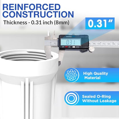 SimPure Whole House Water Filter Housing, 10" Sediment Filter - size: 1 Count (Pack of 1), style: System (10 Inch x 2.5 Inch)
