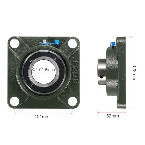 uxcell 2pcs UCF208-25 Pillow Block Bearings 1-9/16 in Bore Self Alignment - size: UCF208-25