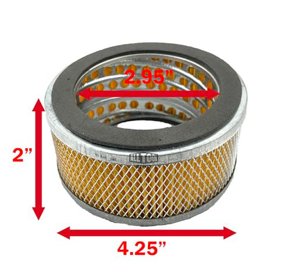 1" NPT Air Compressor Intake Filter Silencer Metal Housing and Element