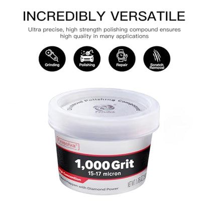 Diamond Paste Lapping Compound, 1,000 Grit, 50 G/1.76 Oz, Scratch Removal - size: 1,000Grit, style: 1.78 oz (50g)