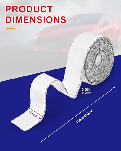 3 Pack Thick Heat Shield Tape, 1.5" x15Ft Heat Resistant Tape Roll - color: White Heat Shield Tapes *3