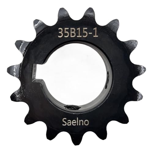 #35 Roller Chain Sprocket Type B 1 inch Bore 15 Tooth, Hardened Antirust 1045 Steel Drive Sprockets 35B15-1