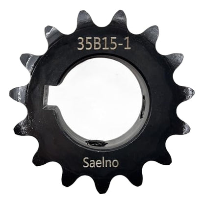 #35 Roller Chain Sprocket Type B 1 inch Bore 15 Tooth, Hardened Antirust 1045 Steel Drive Sprockets 35B15-1