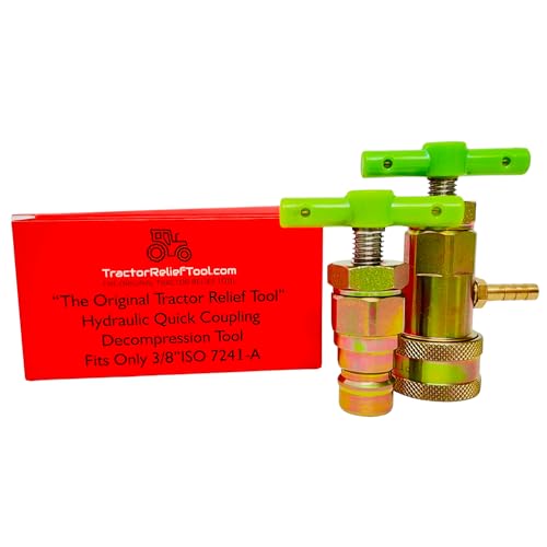 3/8" 7241-A The Original Hydraulic Quick Coupling Pressure Decompression Relief Release Tool 3/8" 7241-A Size Fits Models of Kubota, John Deere, other Compact Tractors