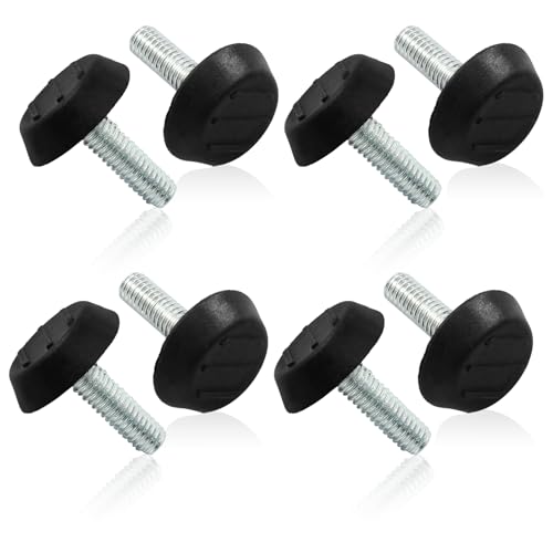 8 Pcs Furniture Levelers M6 x 20mm, Black Adjuster - size: M6 x 20mm