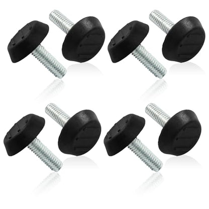 8 Pcs Furniture Levelers M6 x 20mm, Black Adjuster - size: M6 x 20mm
