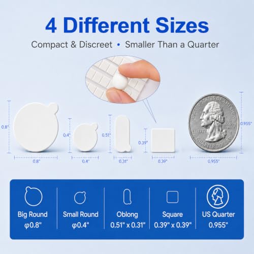 Double Sided Adhesive Dots, Multi-Size Removable & Clear,236 Dots.Includes Poster Putty.Removable and Clear, Sticky Tack for Holiday Decorations, Balloons & Crafts, Prevent Falling,Museum Putty - size: 4