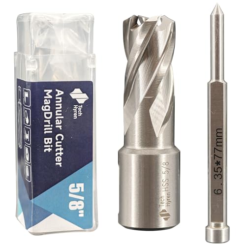 1PC M2 HSS Annular Cutter 5/8" Dia 1" Cutting Depth 3/4" Weldon Shank - size: 1-piece 5/8", style: HSS 1" Cutting Depth