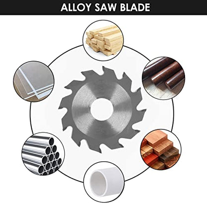 4PCS Saw Blade Set: 2.5in Diameter 63mm Alloy, HSS, Emery & Resin Blades for Metal, Glass, Ceramic, Wood, Plastic