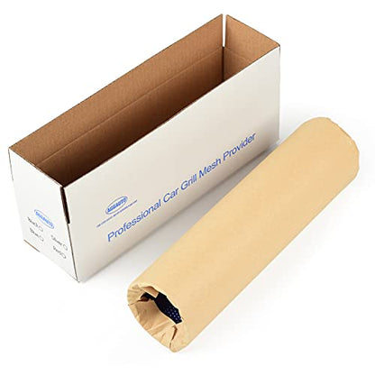 AggAuto Universal 40"x13" Car Grill Mesh 3x6mm Rhombic Hole Red - size: 3x6mm Rhombus - Red
