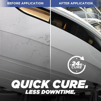 [Black] 5200 Marine Sealant - Fast Cure, High Bond Strength, UV Resistant Underwater 5200 Fast Cure, Marine Adhesive Sealant for Boats, Hulls, Decks, & RVs Caulk Black with Gloves, Nozzle 10oz