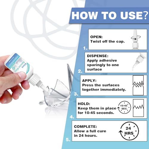 20g Glass Glue, Instant Strong Glue for Acrylic, Other Materials - size: 20g Glass Glue