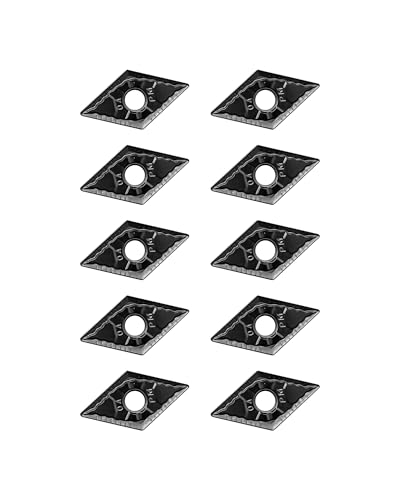 DNMG331 DNMG110404 Carbide Turning Inserts, CVD Coated Turning Inserts for Semi-Finishing Cutting Steel, CNC Inserts Cutting Tools for Lathe Turning Tool Holder 10Pcs - size: DNMG331 DNMG110404 10pcs