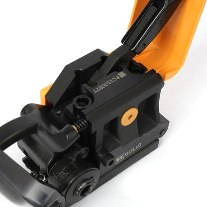 U.S. Solid Sealless Steel Strapping Tool, 3-in-1 Manual Metal Banding Machine (Tensioner, Sealer, Cutter) for 1/2", 5/8", 3/4" Width Steel Straps, Buckle-Free Packaging Tool for Pallets&Crates, Yellow - color: Yellow