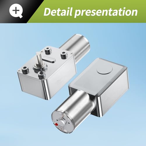Turbo Worm Geared Motor High Torque Turbine Worm Gear Box Reduction Motor 6mm Shaft (DC 12V 210RPM) - size: DC 12V 210RPM