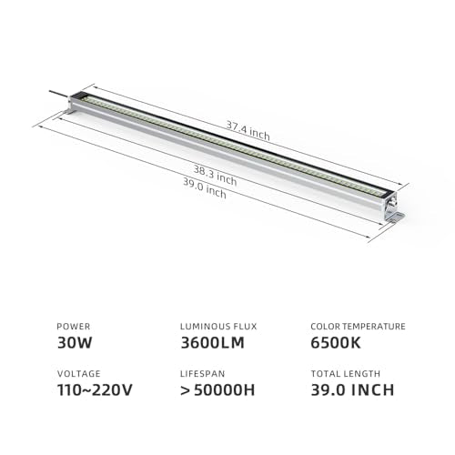 LED Workshop Light - CNC Machine Work Tube Industrial Lighting, LED Work Lamp for Machine Tools and Lathe 110V to 220V Universal (30 Watts) - style: 30W