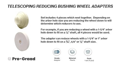 Bench Grinder Arbor Adapter Bushings for 3/8" Wide Wheels - style: for 3/8" wide wheels