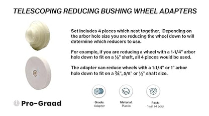 Bench Grinder Arbor Adapter Bushings for 3/8" Wide Wheels - style: for 3/8" wide wheels