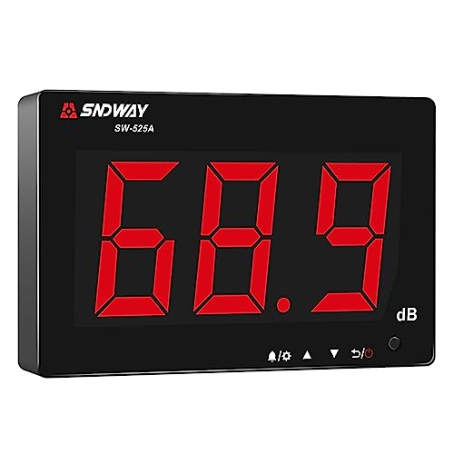 Decibel Meter 30dB-130dB, Wall Mounted Hanging Sound Level Meter for Classroom Noise, Large Screen SPL Meter with Alarm, USB Powered Noise Tester for Public Area/Restaurant - color: Wall Mounted Version