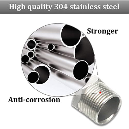 2 Pcs 1" Male NPT to 1/2" Female NPT Reducer Hex Bushing - size: 1" - 1/2"