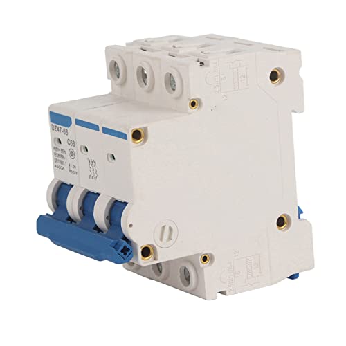 3 Pole Miniature Circuit Breaker, RCCB AC 220/380V 63A DIN Rail Mounting Current Circuit Breaker