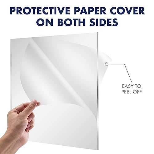 12x24 Clear Acrylic Sheet, Plexiglass Sheets, 1/8" Thick, 2 Pack - size: 12*24
