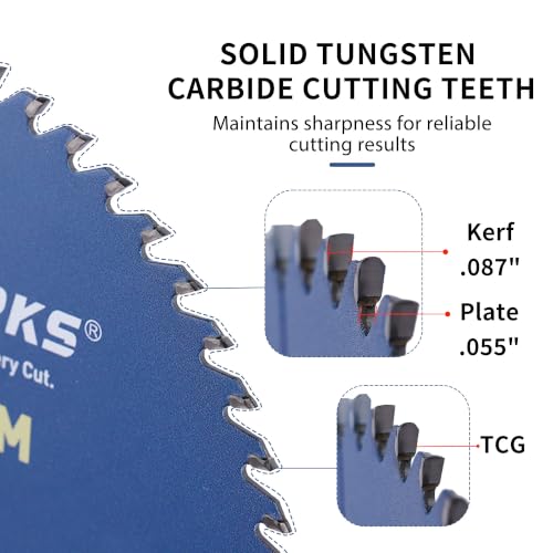 SawWorks 7-1/4" Multi-Purpose Circular Saw Blade for Aluminum & Plastic - size: 7-1/4 Inch 56T
