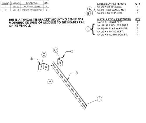 MB115, Mounting Bracket Kit