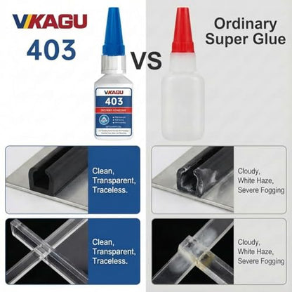 403 Super Glue Instant Adhesive Clear 20g for Porous Materials Metal Plastic and Rubber 2 Pack - size: 403, style: 2 Pack