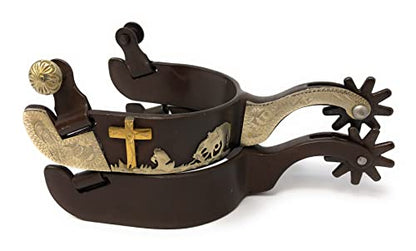 AJ Tack Praying Cowboy Antique Brown Spur Package - size: Mens