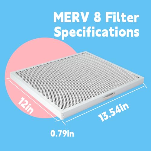 2 Packs 5881 MERV 8 Dehumidifier Filter Compatible with Whole-House Dehumidifiers E100 E080 8192A Models and Dehumidifying Ventilator 8192A, Washable Replacement Parts 13.58x12x0.79in