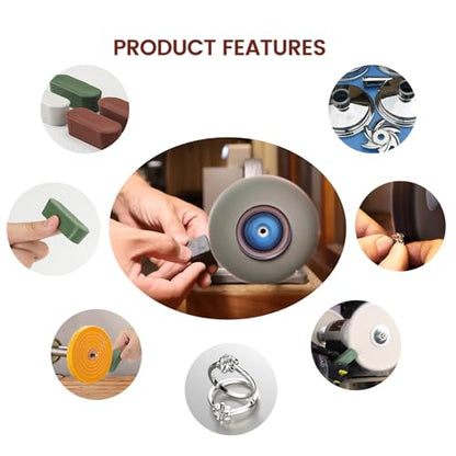 Buffing Compound Jeweler’s Rouge Polishing Compound - Used for Buffing Soft Metals Like Gold/Silver to A Brilliant High Lustrous Finish & Will Not Scratch The Finest Or Softest Metals (10 OZ)