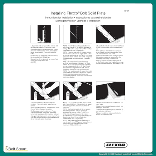Genuine Flexco 190E Quick-Fit Conveyor Belt Fasteners | #20001 | Steel | Box of 25 | 5/16" to 9/16" | Includes Bonus Belt Smart Belt Repair Gauge – Durable & Reliable Fastening Solution