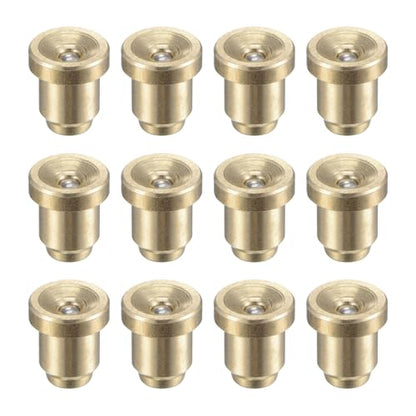 uxcell Brass Push Button Flange Grease Oil Cup 6mm Ball Oiler for Lubrication System 12Pcs - size: 6mm