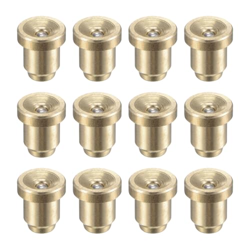 uxcell Brass Push Button Flange Grease Oil Cup 6mm Ball Oiler for Lubrication System 12Pcs - size: 6mm
