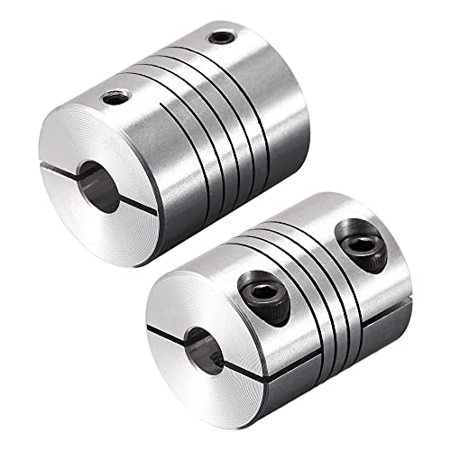 uxcell Motor Shaft 7mm to 8mm Helical Beam Coupler Coupling 25mm Dia 30mm Length - size: 7mm to 8mm
