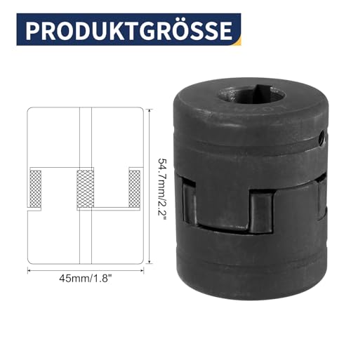 uxcell 3/4" to 3/8" L075 Flexible 3-Piece L-Jaw Coupling Coupler Set & Buna-N NBR Rubber Spider for Log Splitter Hybrid Equipment - size: 3/4" to 3/8"