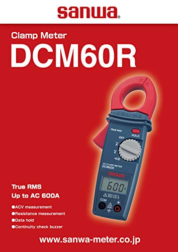 Sanwa Japan Dcm60R Trms 600A Ac Digital Clamp Meter, Grey