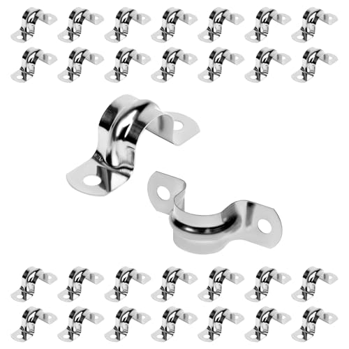 30Pcs 3/4 Inch Stainless Steel Conduit Clamps - size: 3/4 inch（20 mm）30 pcs