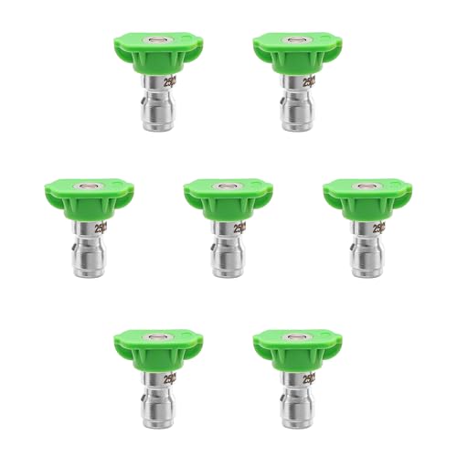 Pressure Washer Tips, 25 Degree Green Nozzle for Clean Cars, 7 Pack - color: Green