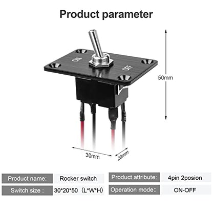 Button Switch Rocker Switch Toggle Switch Four Pin Two Position - color: On-Off