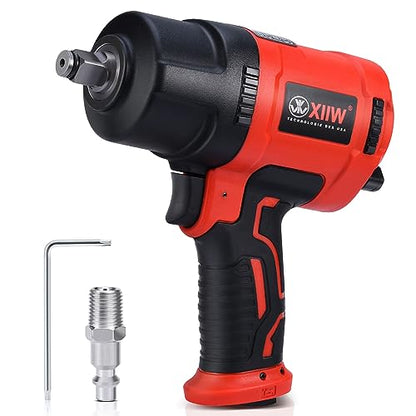 XIIW 1/2 Inch Air Impact Wrench, Max Torque 1560 ft-lbs, Lightweight 4.4 lb - size: 1/2 inch | 1560 ft-lbs