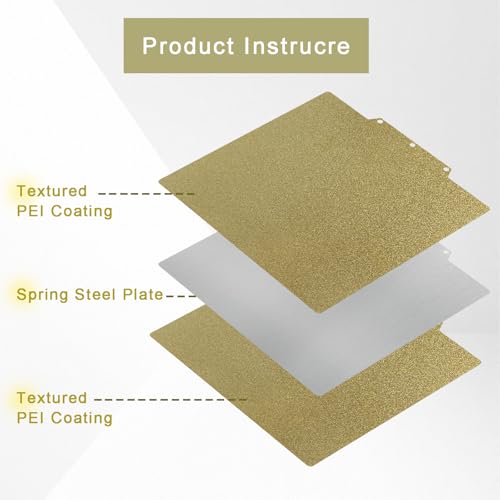 Double Sided Textured PEI Build Plate for Adventurer 5M 235x235mm Spring Steel Sheet Hot Bed Replacement - color: Double side PEI, size: 235mm Adventurer 5M