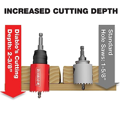 Diablo Carbide Teeth Hole Saw for Wood and Metal - 1-1/8" Diameter - size: 1-1/8"