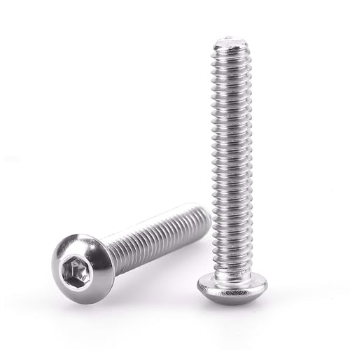 1/4-20 x 1-1/2" Button Head Socket Cap Bolts Screws, 304 Stainless Steel 18-8, Allen Hex Drive, Bright Finish, Fully Machine Thread, Pack of 25 - size: 1/4-20 x 1-1/2