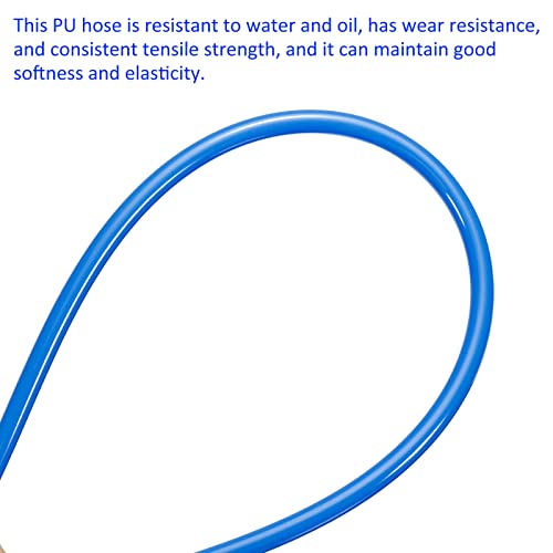 M METERXITY Pneumatic Tubing - Air Compressor PU Line Hose Apply to Water Fluid Transfer(2.5mm ID x 4mm OD, 9.8 Ft Length, Blue) - size: 2.5mm ID x 4mm OD