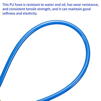 M METERXITY Pneumatic Tubing - Air Compressor PU Line Hose Apply to Water Fluid Transfer(2.5mm ID x 4mm OD, 9.8 Ft Length, Blue) - size: 2.5mm ID x 4mm OD