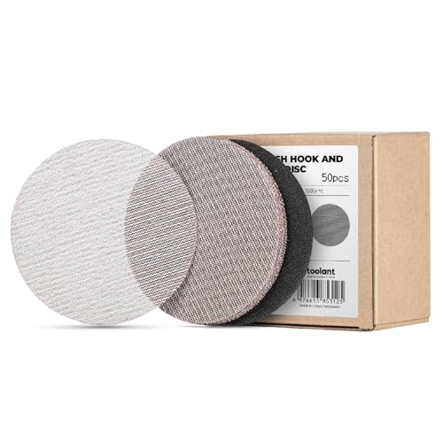 toolant Mesh Abrasive 5" Sanding Disc, 8 Hole, 120 Grit, 50Pcs - style: 5inch, 120 grit, 50pcs