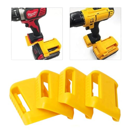30pas Tool Holders and Battery Holder for Dewalt 20v Wall Mount Hanger Battery Drill Tool Storage Shelf for Milwaukee M18(Yellow) - color: Yellow